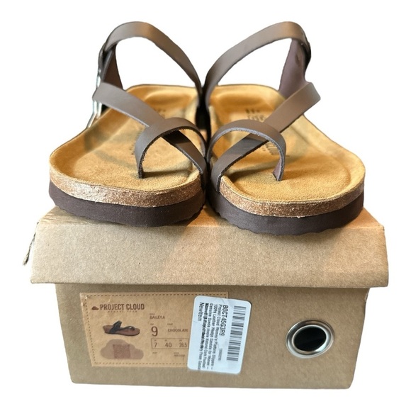 Project Cloud Lian Genuine Leather Cork Footbed Sandals – Size 9 – New - Picture 6 of 7